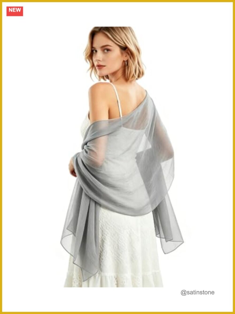Chiffon Shawls Wraps Lightweight Sheer Scarf for Wedding Prom Evening Dresses